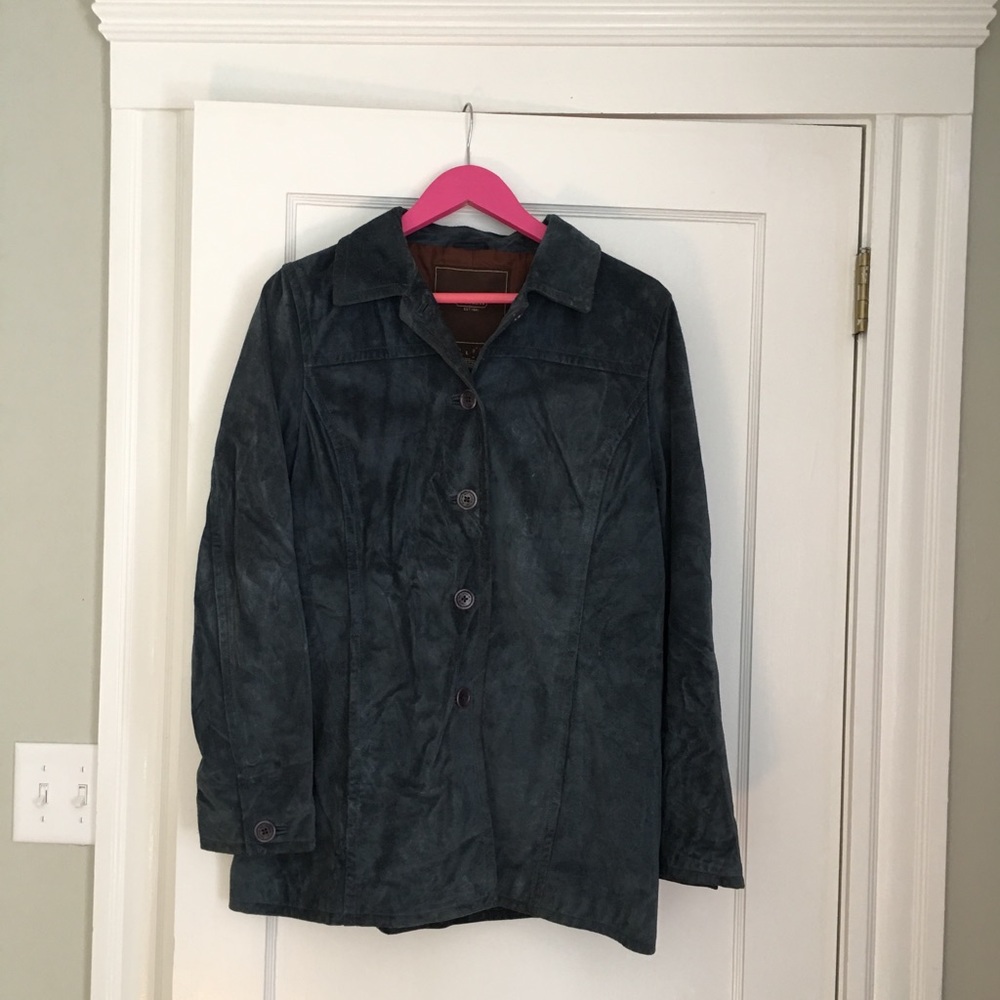 Gorgeous Coach suede teal jacket